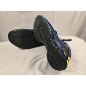 Under Armour Curry 1 Lux Mid Navy Blue Suede Gold Metallic 1296617-400 Mens